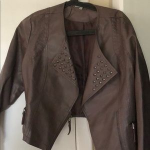 Faux leather jacket